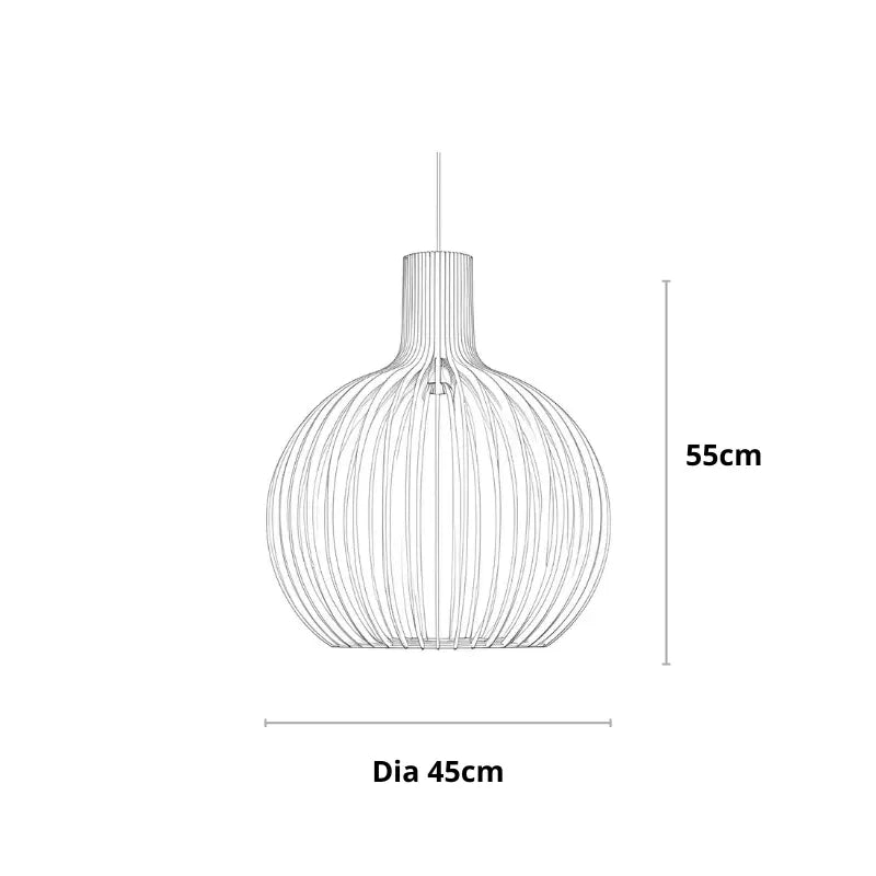 Pendelleuchte Holz, Ø35cm Ø45cm Ø55cm | Lignum