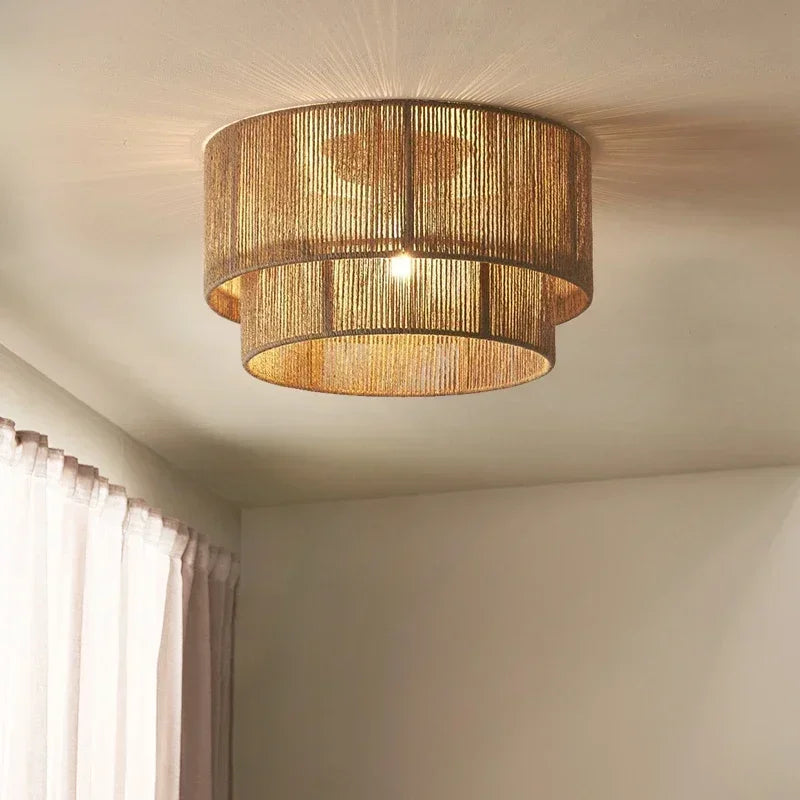 Rattan Deckenleuchte bis zu Ø80 | Rattan