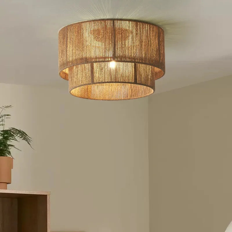 Rattan Deckenleuchte bis zu Ø80 | Rattan
