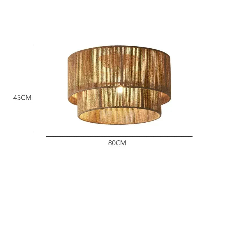 Rattan Deckenleuchte bis zu Ø80 | Rattan