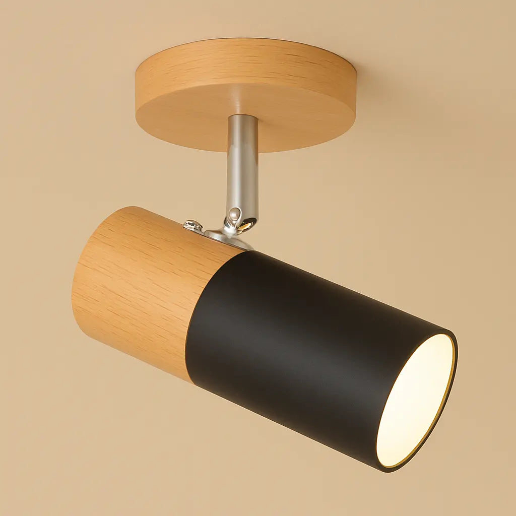 Deckenleuchte mit Holz, rund | Lignum