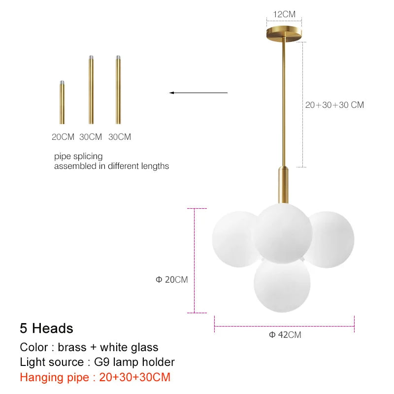 Pendelleuchte Glühbirnen in Gold, Silber und Schwarz 5-teilig 13-teilig | Convexum