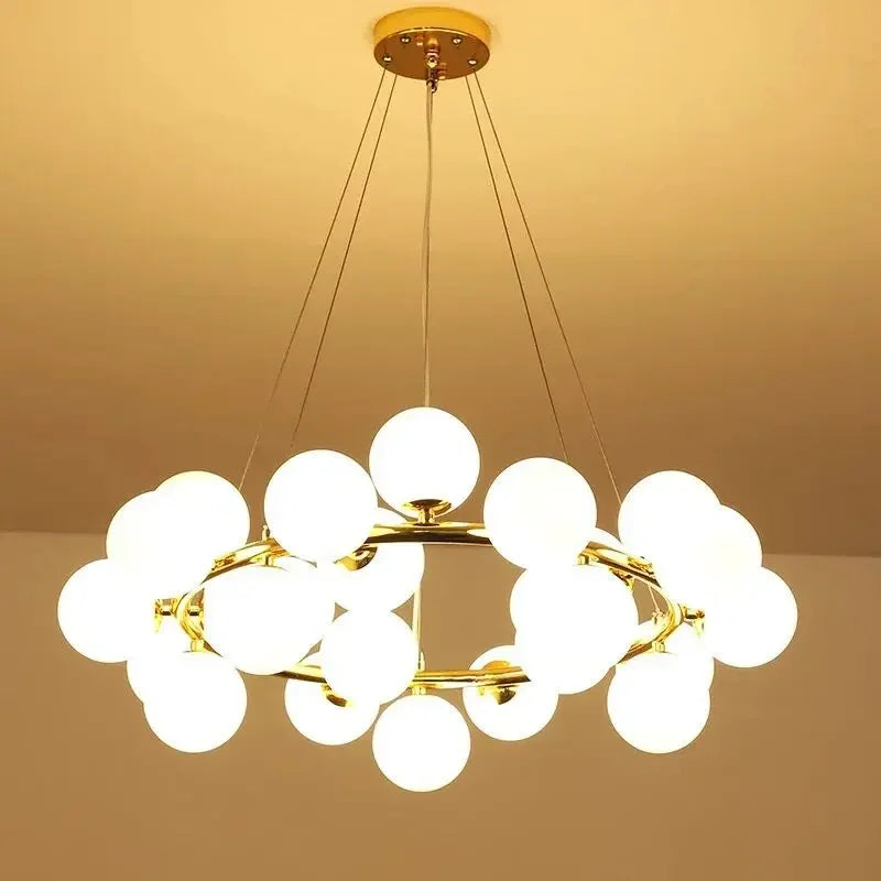 Pendelleuchte Wohnzimmer oder Schlafzimmer Glühbirnen Gold | Flora