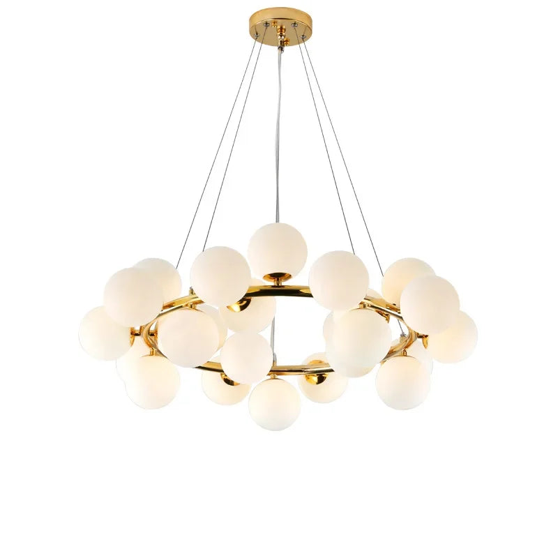 Pendelleuchte Wohnzimmer oder Schlafzimmer Glühbirnen Gold | Flora