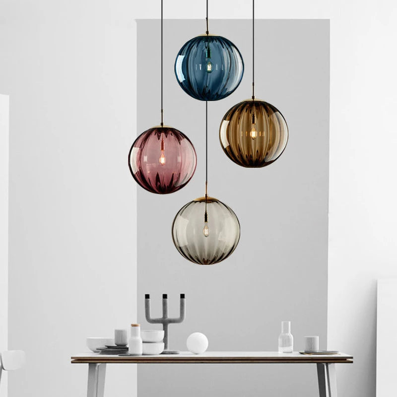 Glas Pendelleuchte mehrere Farben | Vitrum