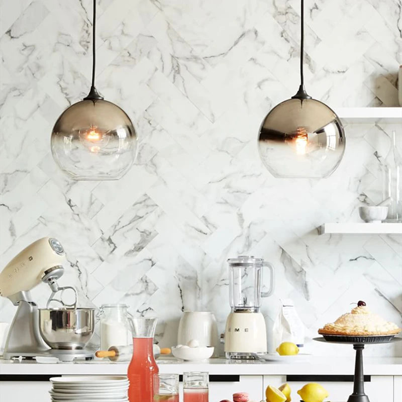 Hängeleuchte Glas Gold Silber oder Roségold | Luxara
