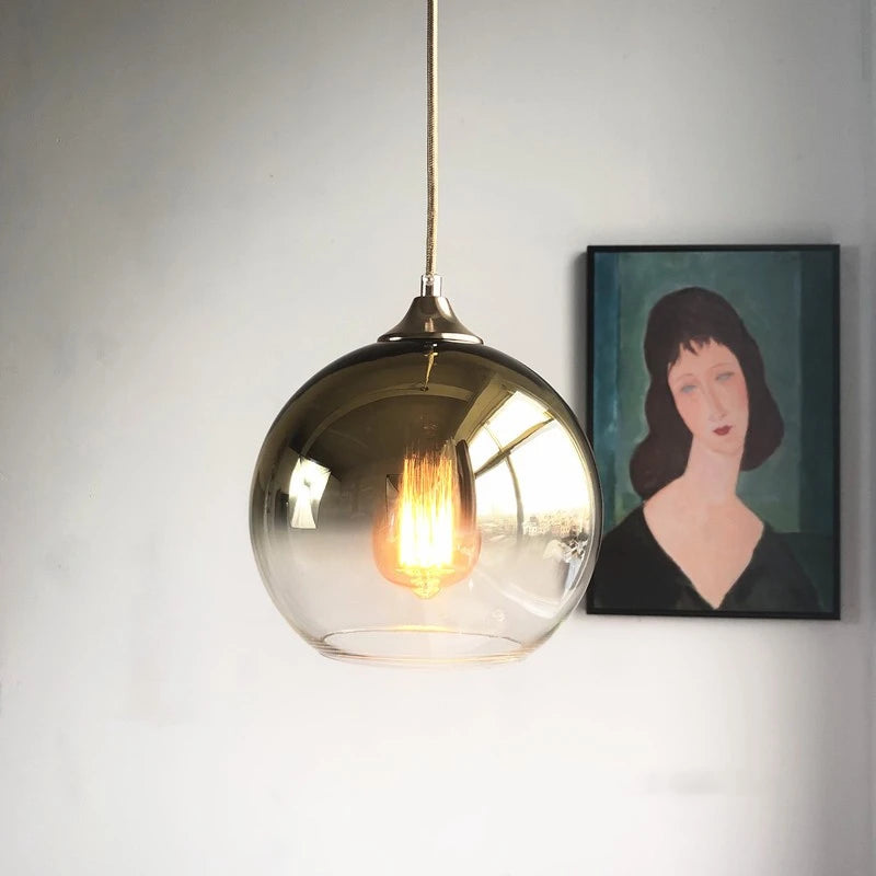Hängeleuchte Glas Gold Silber oder Roségold | Luxara