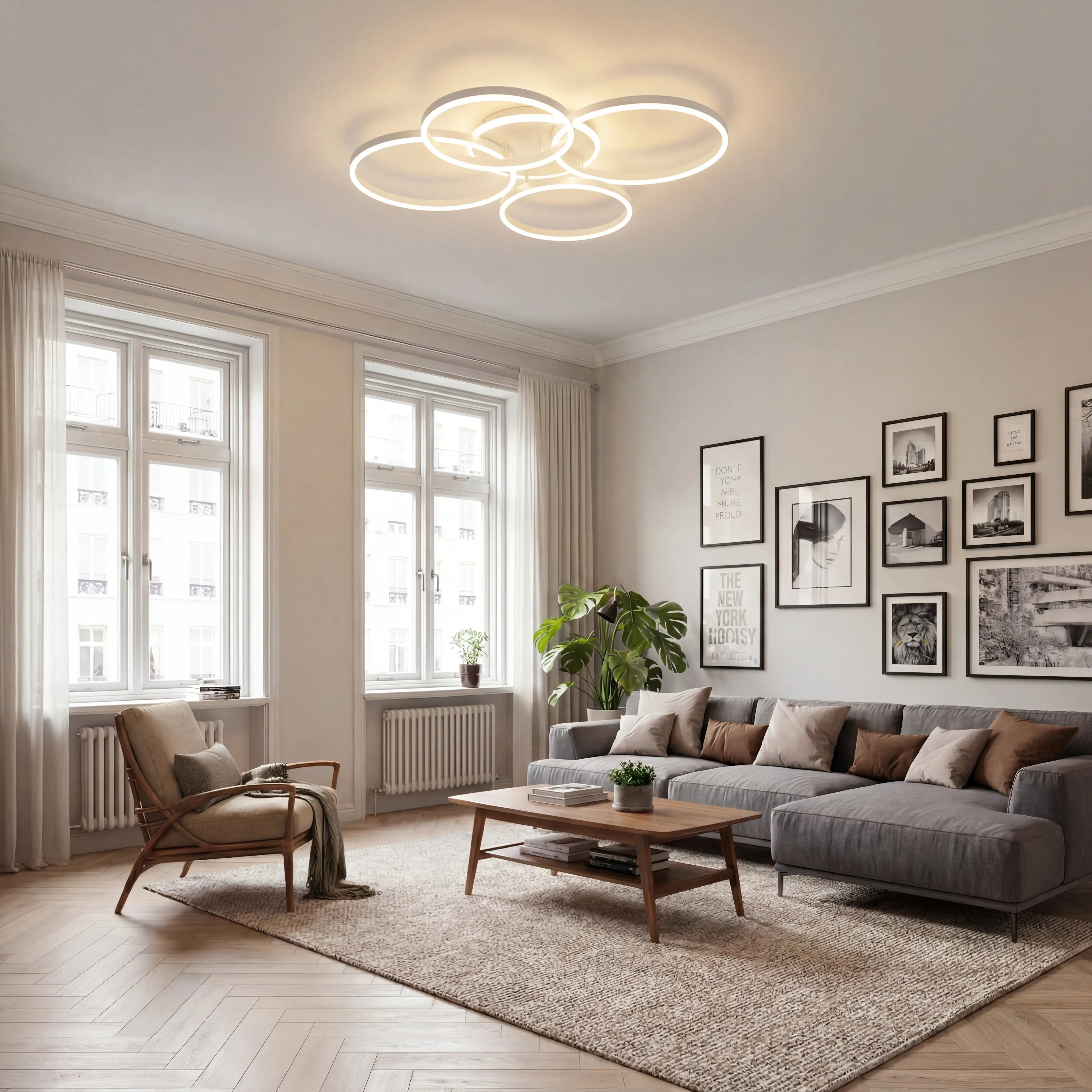 Moderne Deckenleuchte Wohnzimmer Weiß