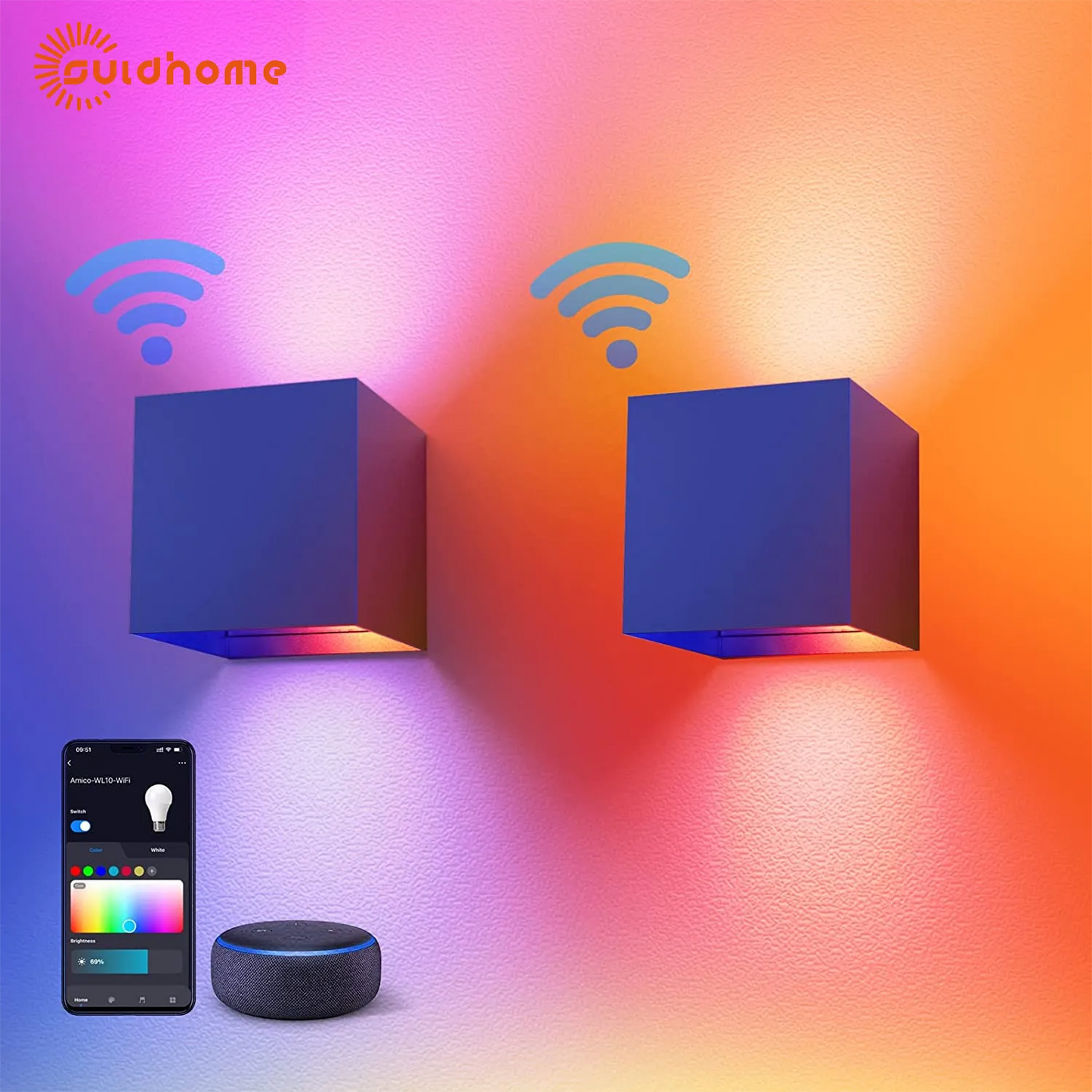 Smart Wandleuchte schwarz | Skøle