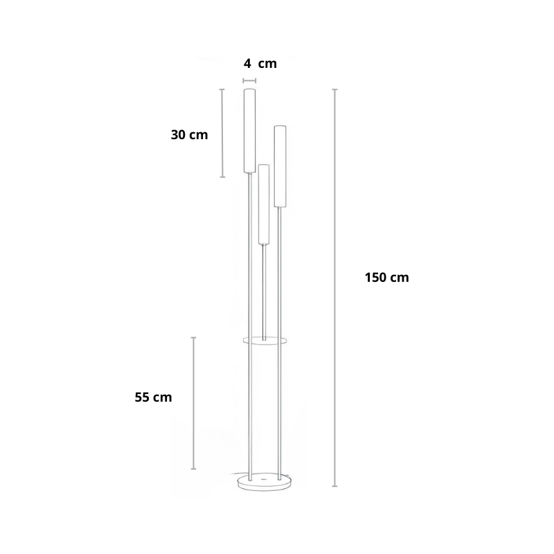 Moderne Stehleuchte mit LED | Convexum
