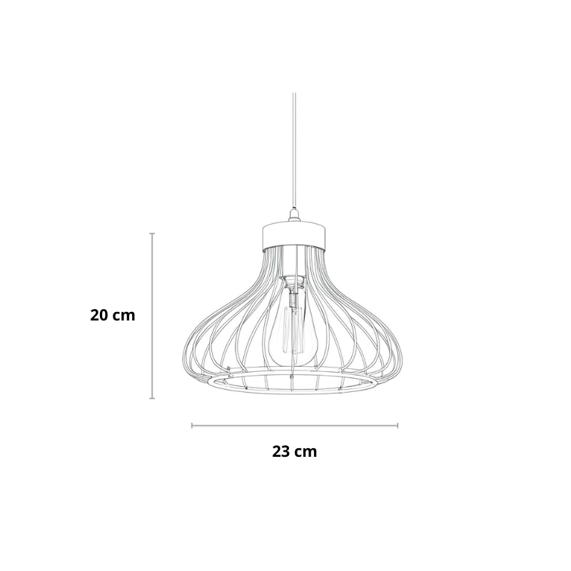 Industrielle Pendelleuchte Schwarz | Luminara