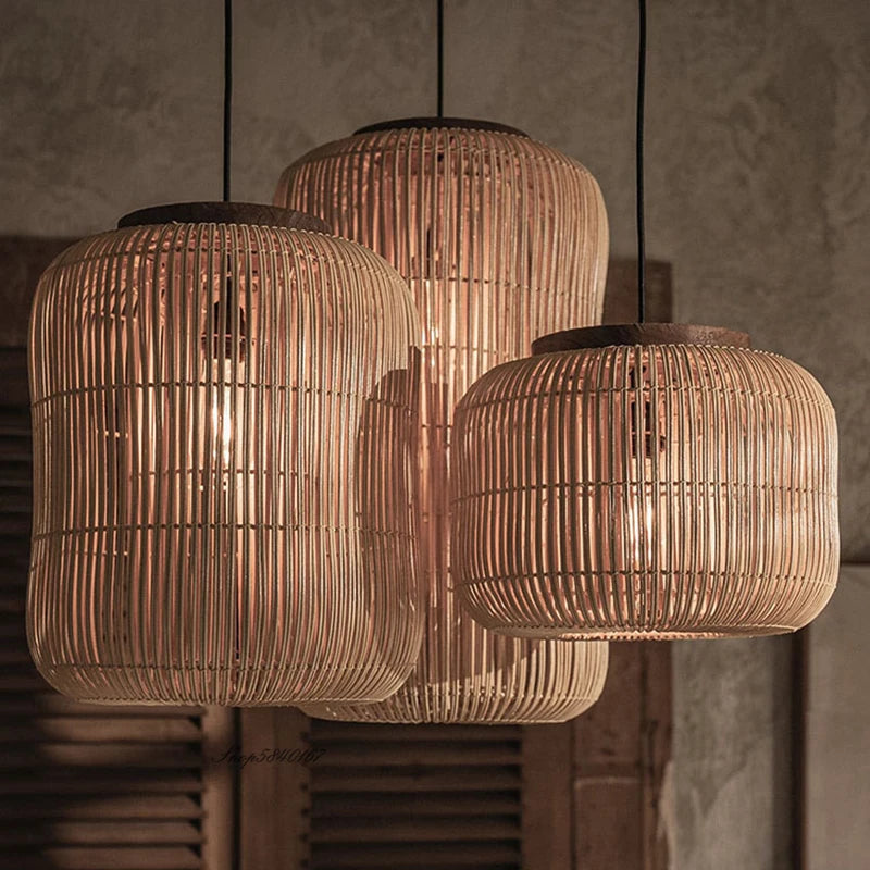 Pendelleuchte Cane in 2 Farben | Rattan