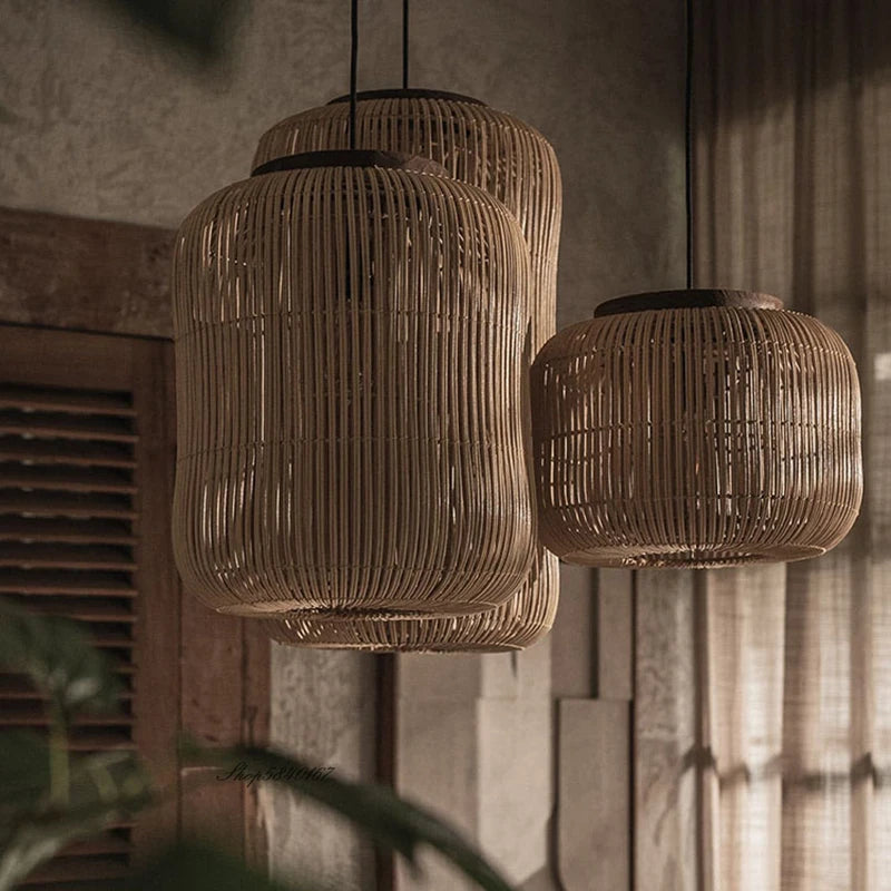Pendelleuchte Cane in 2 Farben | Rattan
