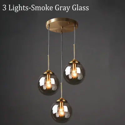 Pendelleuchte Glas, 3-teilig | Lustra