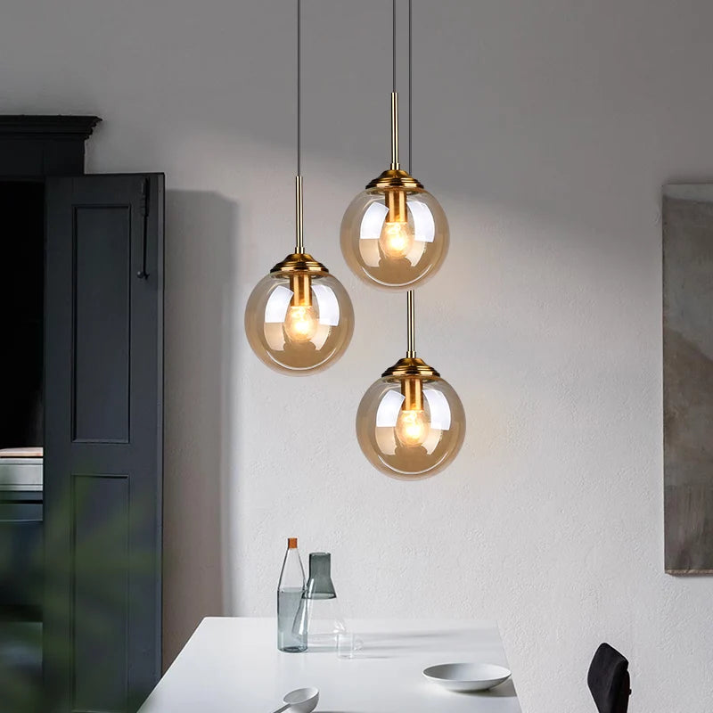 Pendelleuchte Glas, 3-teilig | Lustra