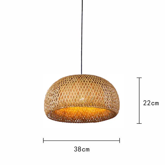 Pendelleuchte aus Korbgeflecht in verschiedenen Formen | Rattan