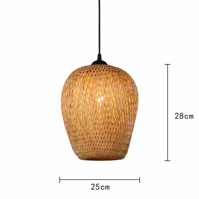 Pendelleuchte aus Korbgeflecht in verschiedenen Formen | Rattan