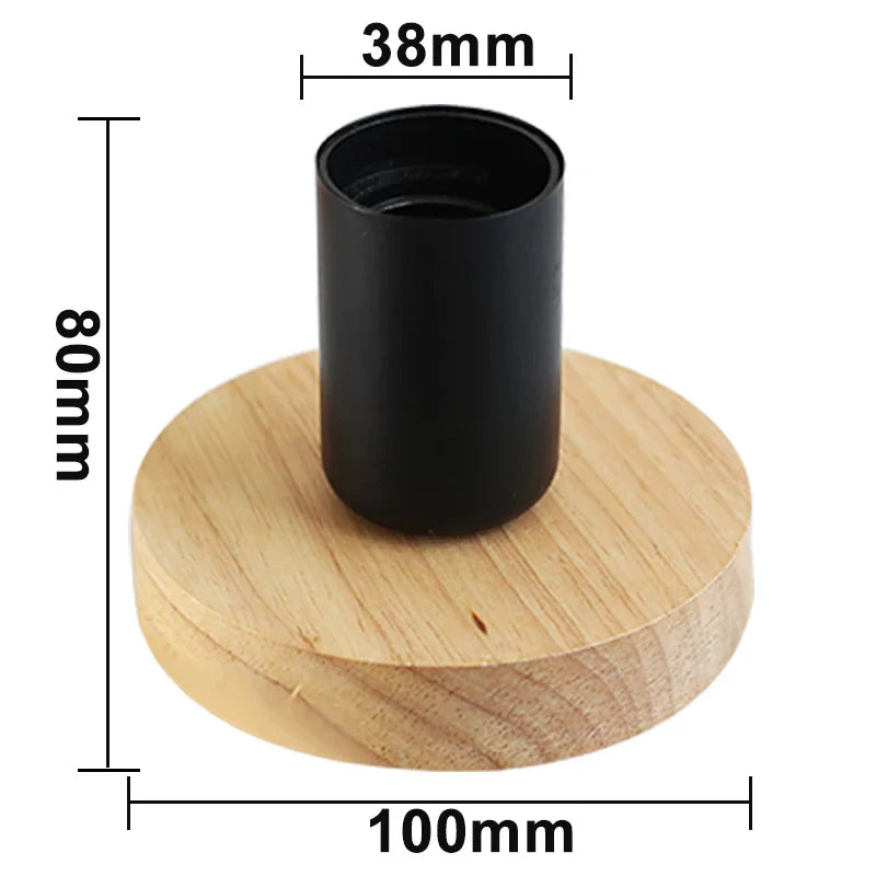 Kleine Tischlampe aus Holz mit Stecker | Lysrum