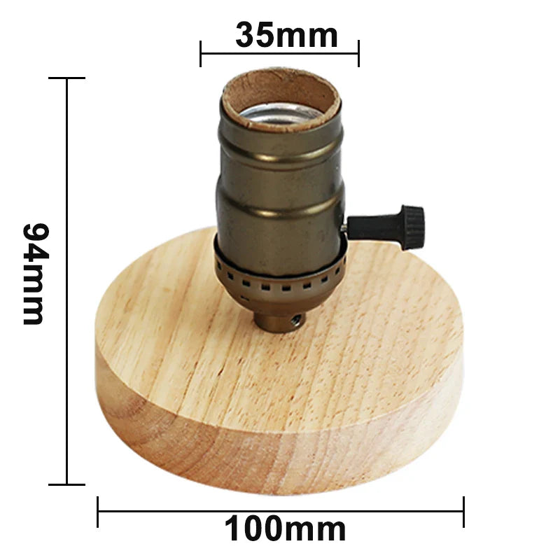 Kleine Tischlampe aus Holz mit Stecker | Lysrum