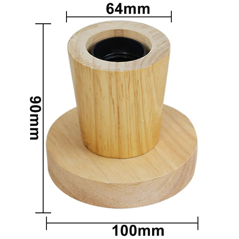 Kleine Tischlampe aus Holz mit Stecker | Lysrum