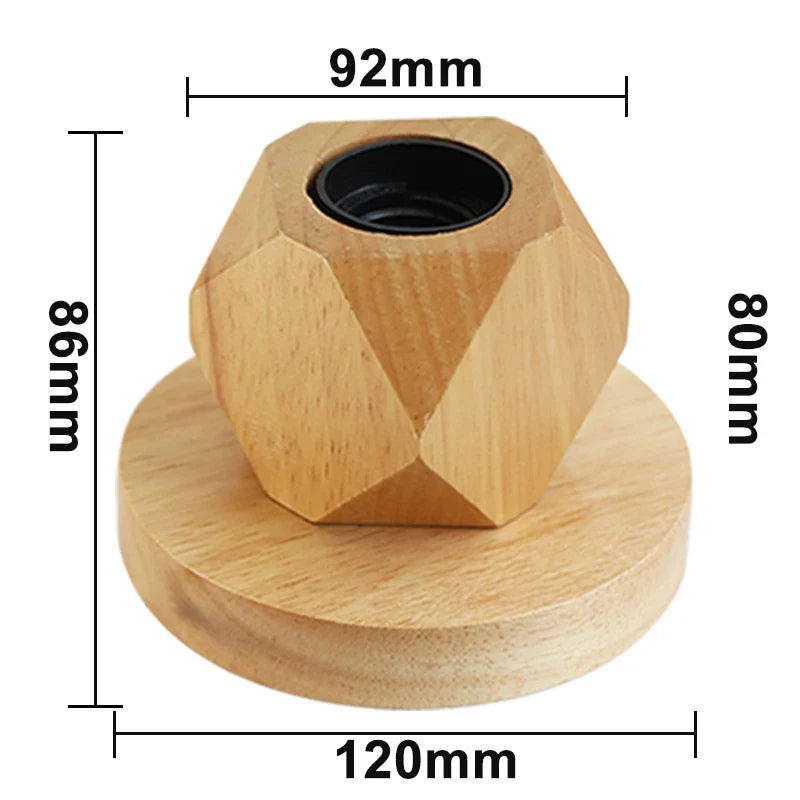 Kleine Tischlampe aus Holz mit Stecker | Lysrum