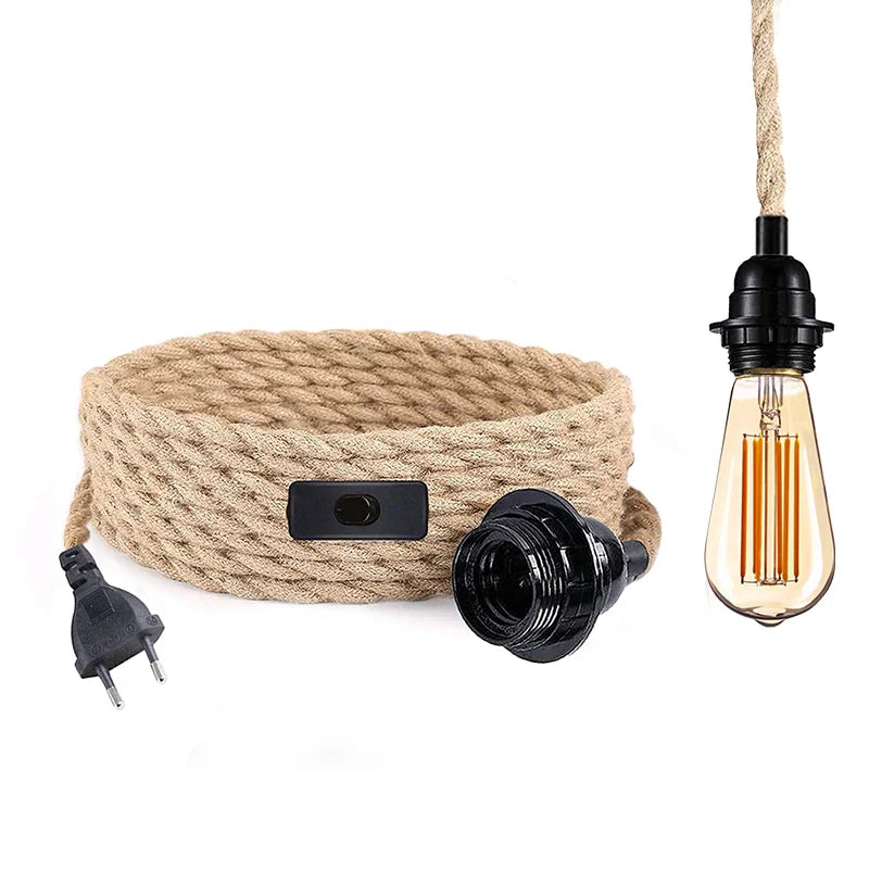 Seillampe mit Stecker und Schalter | Funes