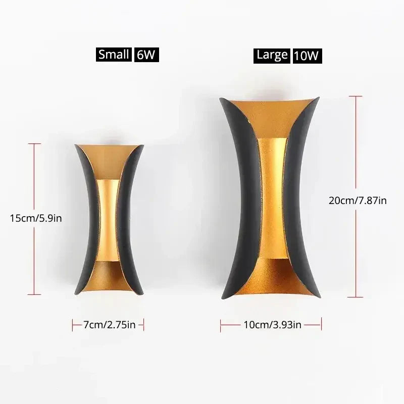 Wandleuchte außen schwarz | Aurum
