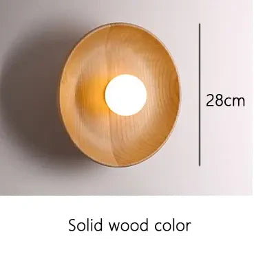 Rustikale Wandleuchte, schlichtes Holz | Rustica