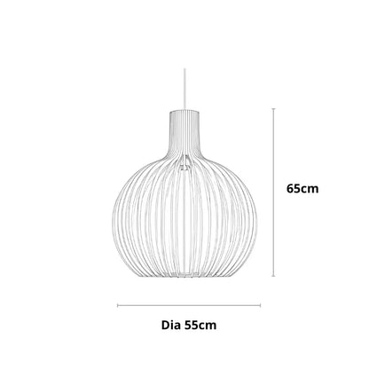 Pendelleuchte Holz, Ø35cm Ø45cm Ø55cm | Lignum