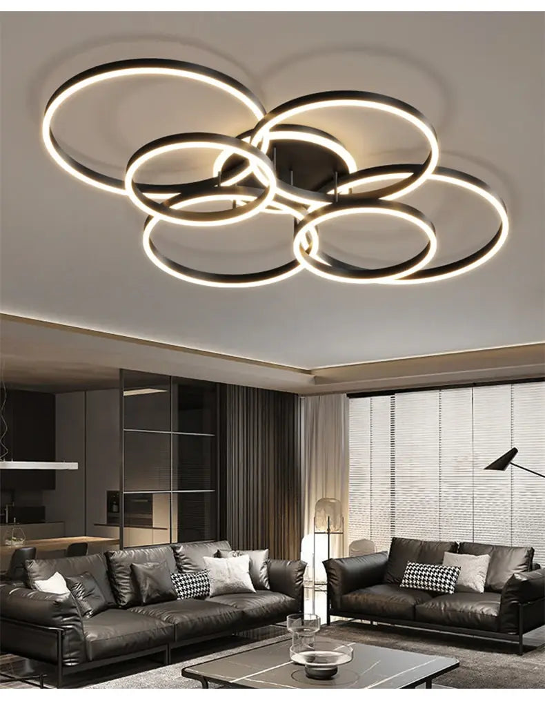 moderne deckenleuchte wohnzimmer schwarz | solara