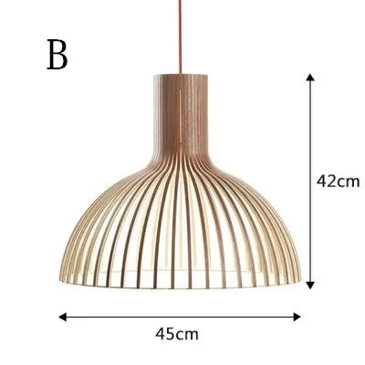 Pendelleuchte aus Holz Ø35cm Ø45cm Halbkugel | Lignum