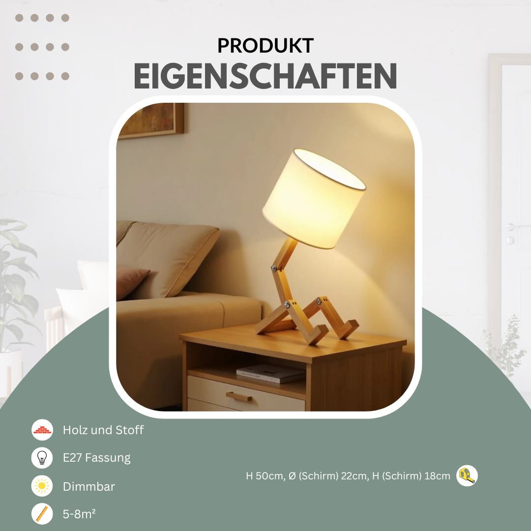 Tischlampe Holz, Modern | Lignum