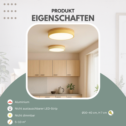 Skandinavische Deckenlampe, mit Holz | Bøde