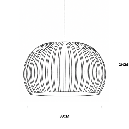 Hölzerne Hängeleuchte Ø33cm Ø45cm kugelförmig | Lignum