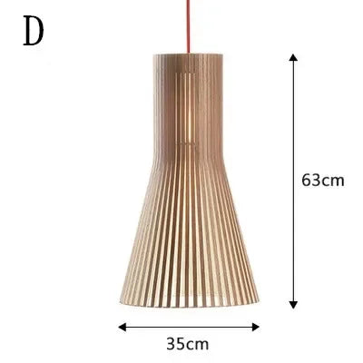 Pendelleuchte aus Holz Ø35cm Ø45cm länglich | Lignum