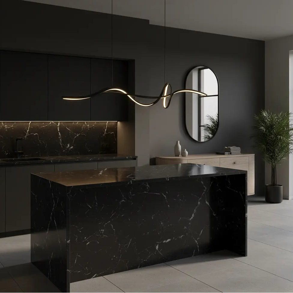 Hängelampe Kücheninsel, Hängelampe Design, Hängelampe Glas, Hängelampe modern, Hängelampe schwarz

