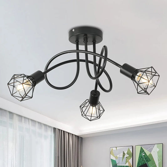 Industrielle Deckenlampe mit Spirale | Luminara