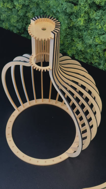 Pendelleuchte Holz, Ø35cm Ø45cm Ø55cm | Lignum