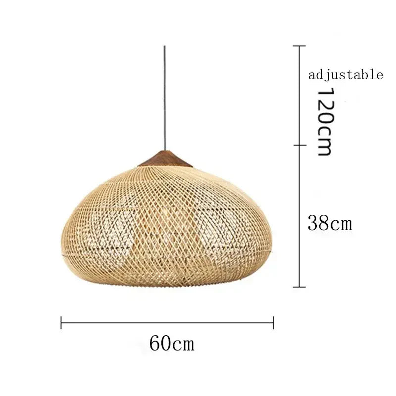 Rattan Pendelleuchte beige | Rattan