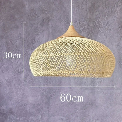 Rattan Pendelleuchte beige | Rattan