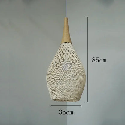 Rattan Pendelleuchte beige | Rattan