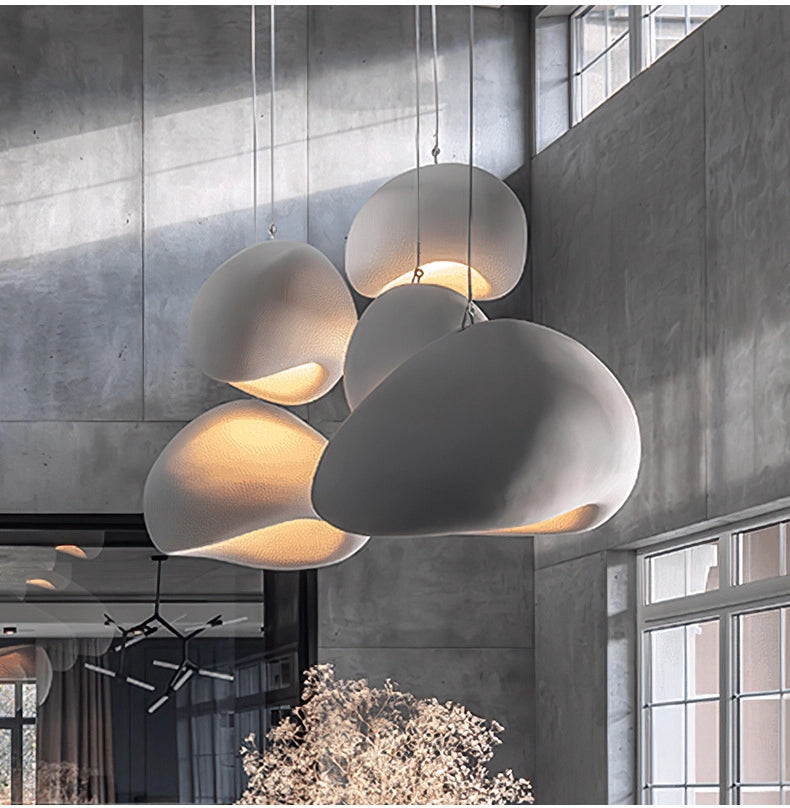 Wabi-Sabi Pendelleuchte – Hängelampe Aus Polystyrol | E27 Fassung, 150 Cm Kabel | Für Küche, Schlafzimmer & Mehr