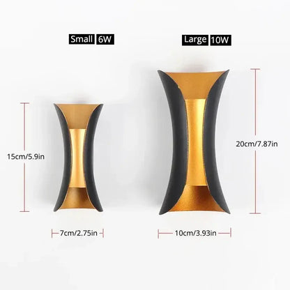 Wandleuchte außen schwarz | Aurum