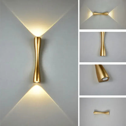 Wandleuchte Wohnzimmer, Lamellenwand | Aurum